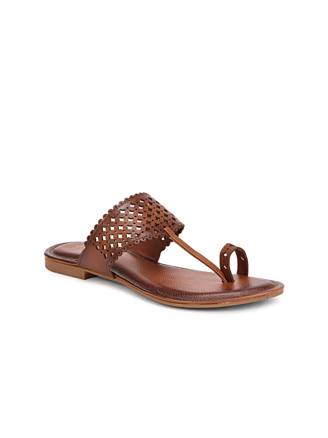 TRY FEET Women One Toe Decent Flats With Laser Cuts