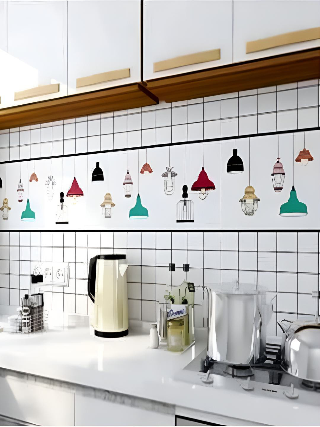 Univocean White & Black 3D Printed Self Adhesive Wall Stick