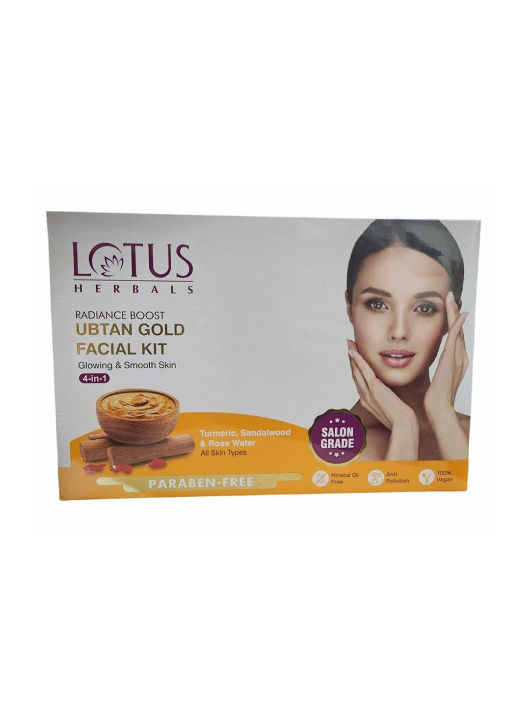 Lotus Herbals Ubtan Gold Radiance Boost Facial Kit-47g