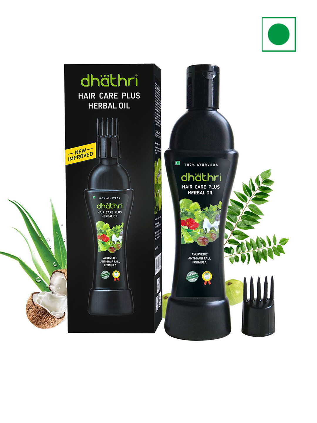 Dhathri Ayurvedic Hair Care Plus Herbal Oil With Anti Hair Fall Formula - 200ml