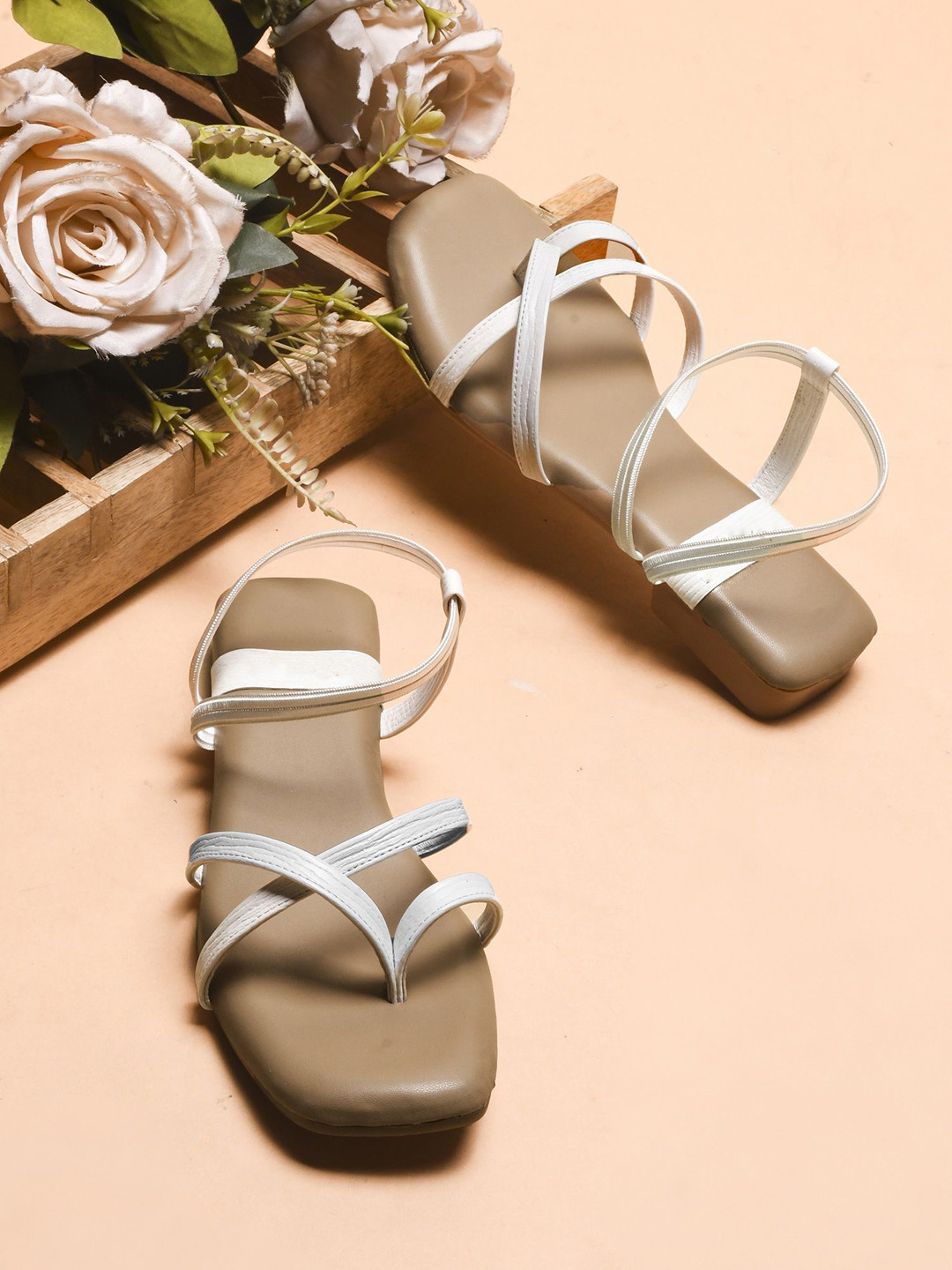 Try Me Women Ethnic Synthetic Leather Open Toe Flats