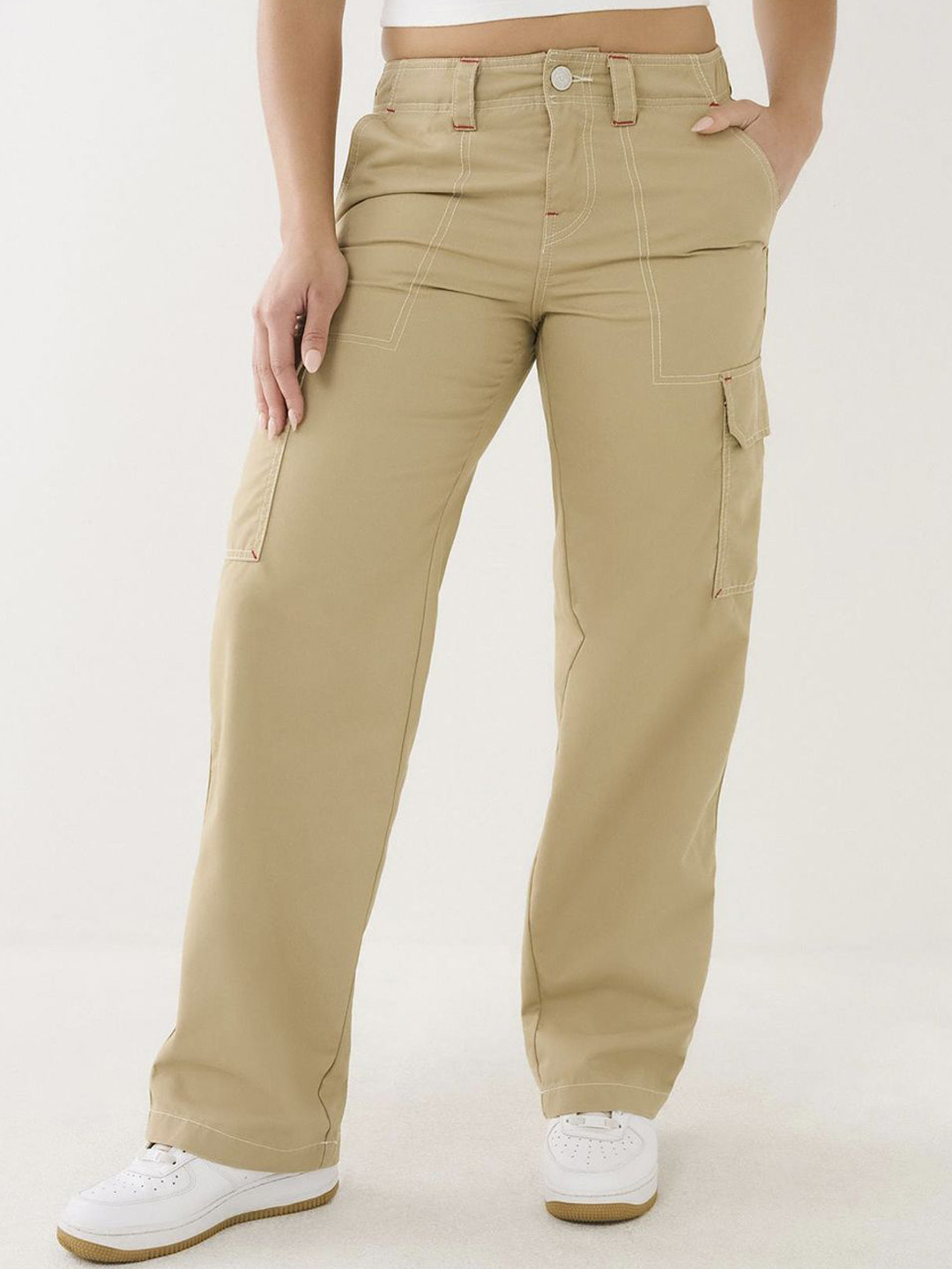 True Religion Women Regular Fit Cargos Trousers