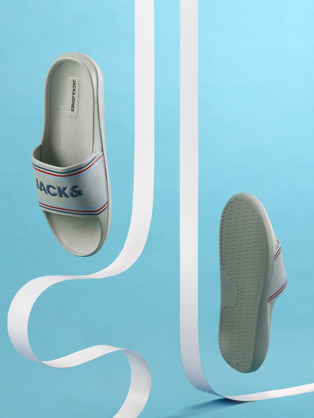 Jack & Jones Men PU Printed Sliders