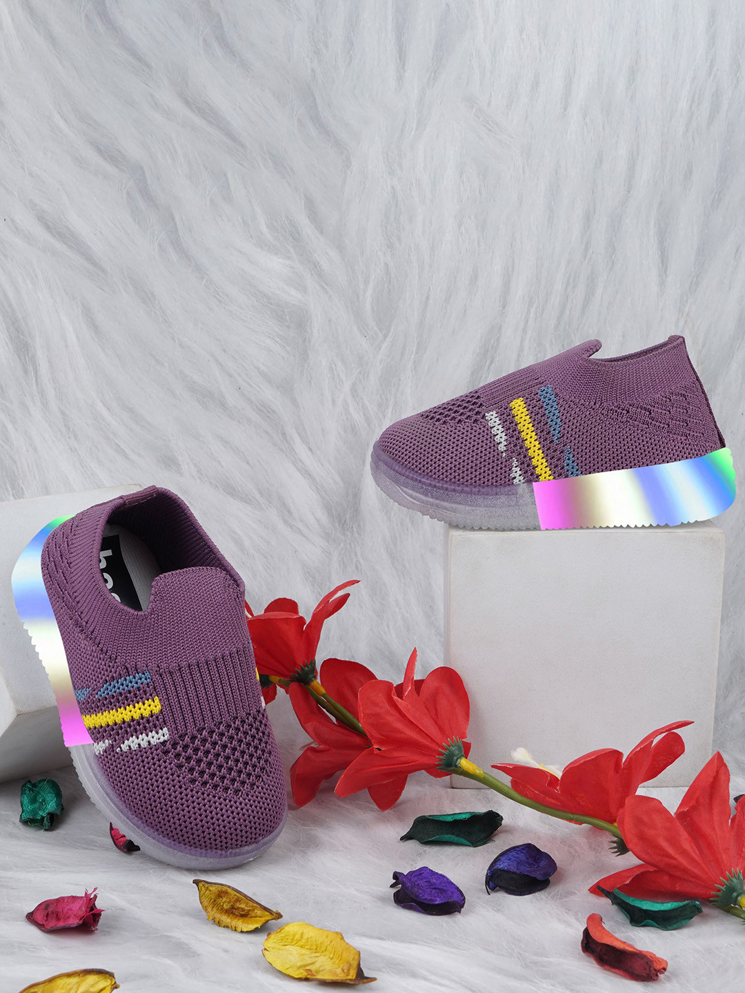 BAESD Unisex Kids Woven Design Slip-On Sneakers