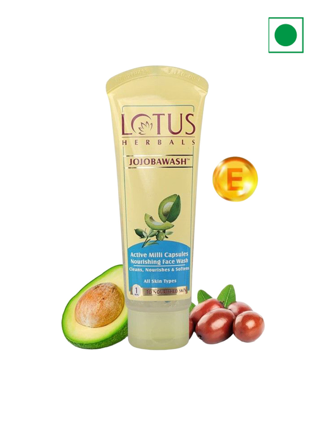 Lotus Herbals Set Of 3 Jojobawash Active Milli Capsules Nourishing Face Wash-120ml Each