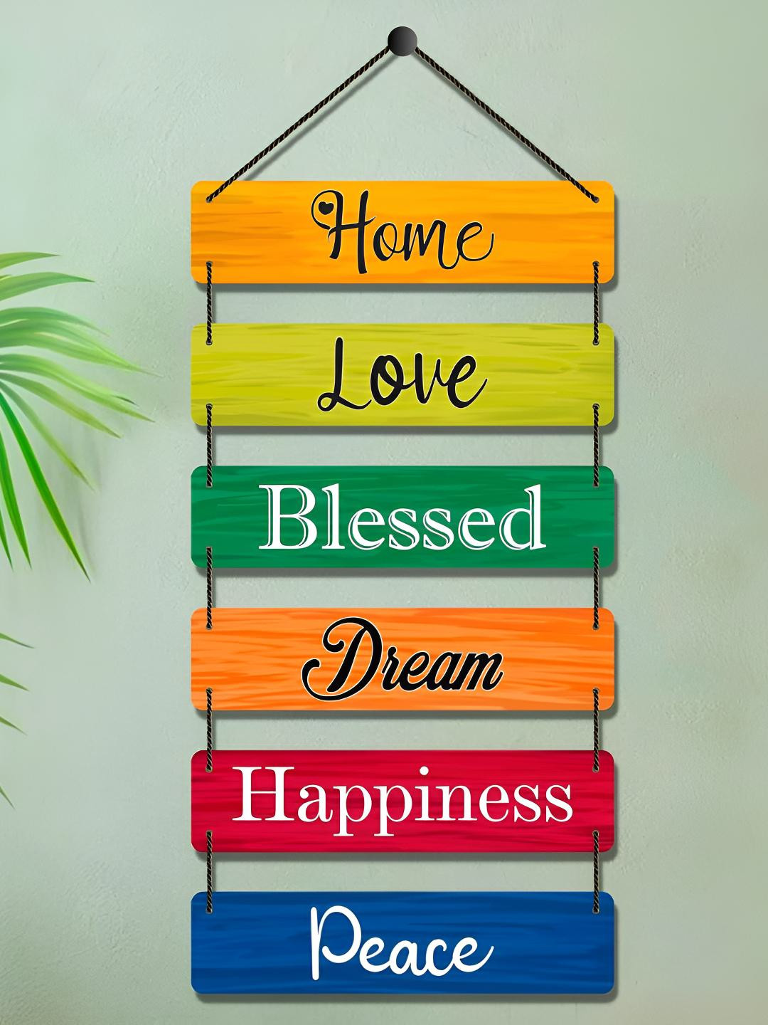 Home Delight Home Love Decorative Wood Matte Hanging Hall Wall Hangings