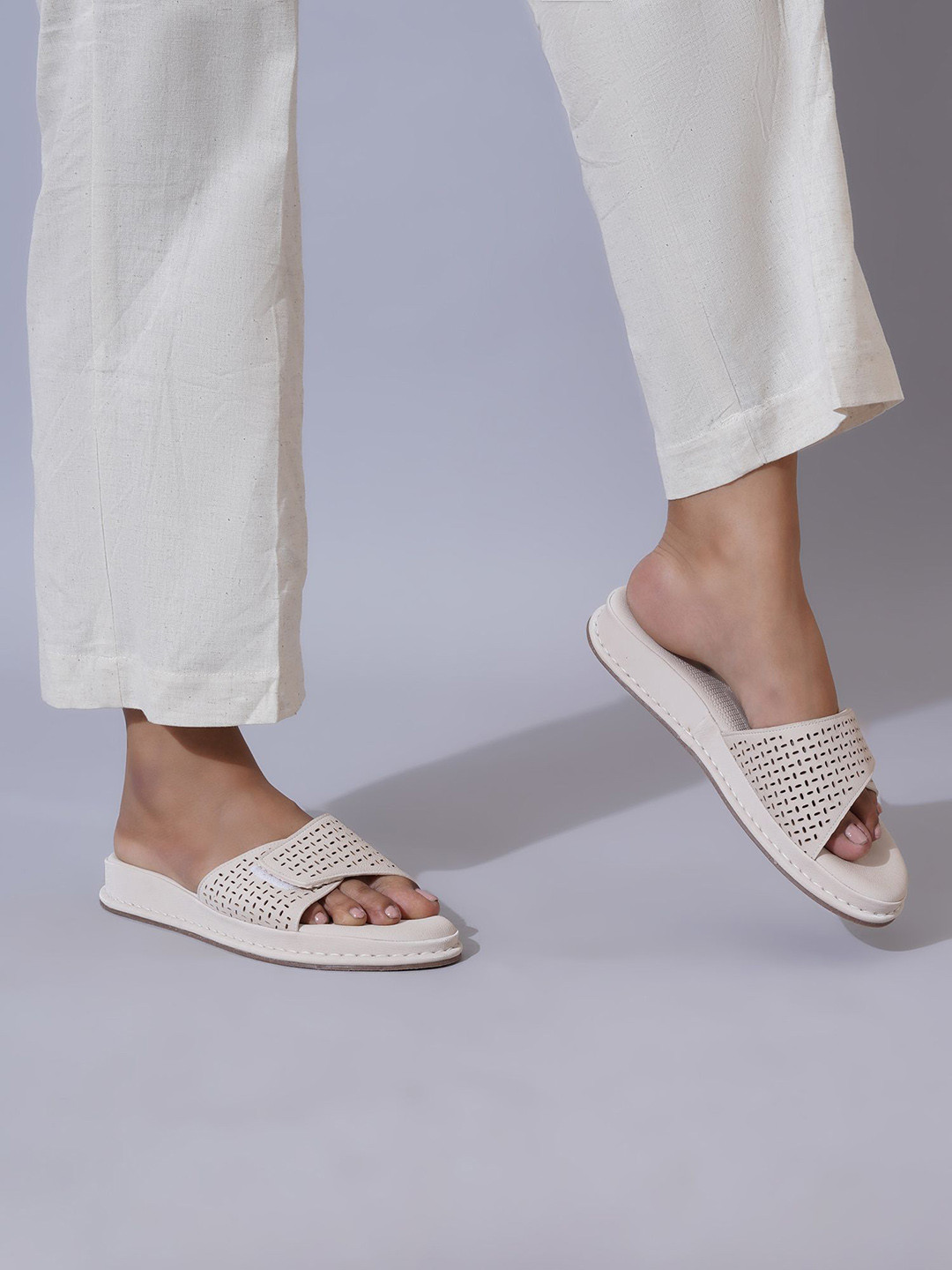 Sherrif Shoes Women PU Open Toe Flats