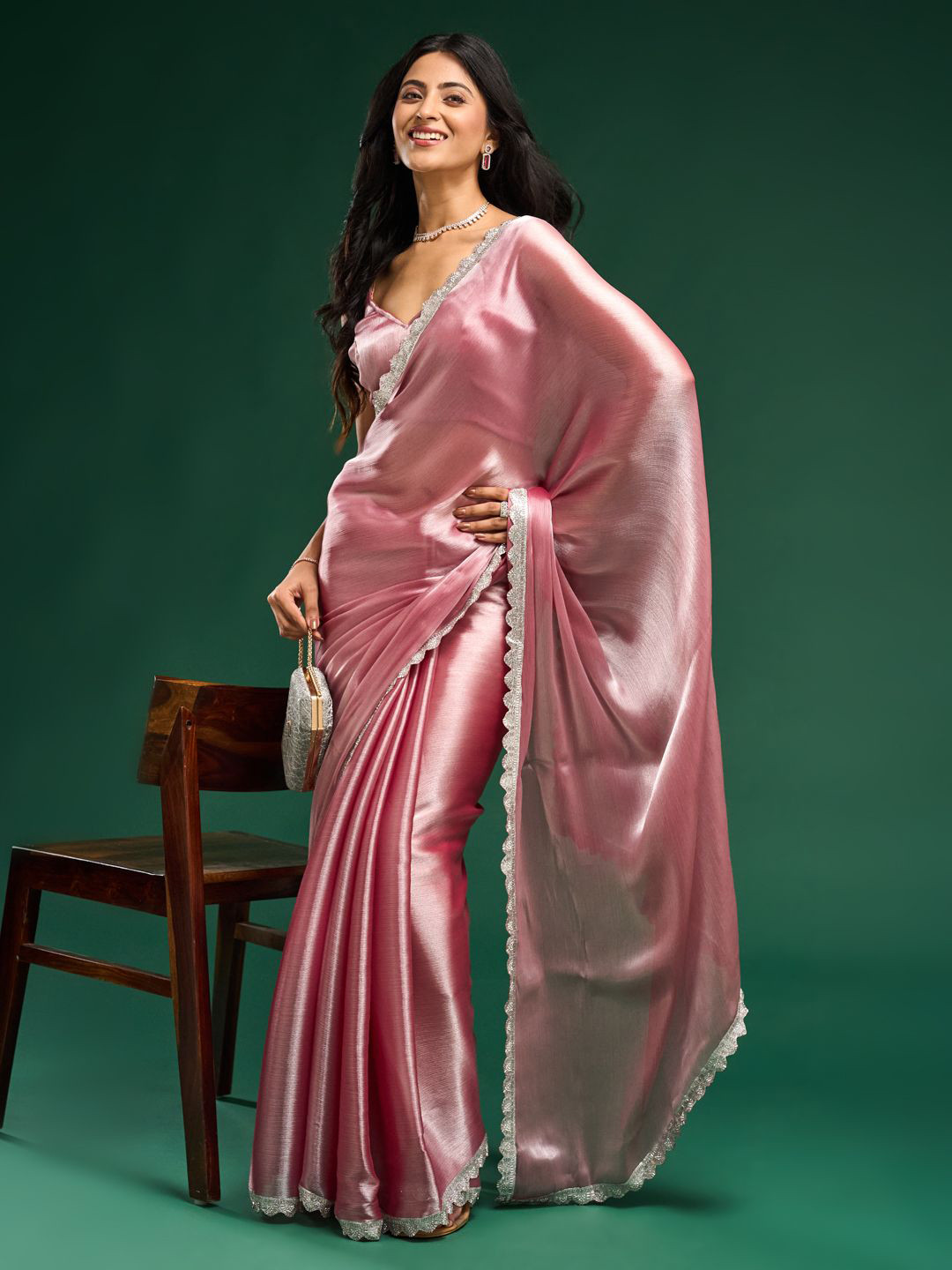 kasee Solid Embellished Saree