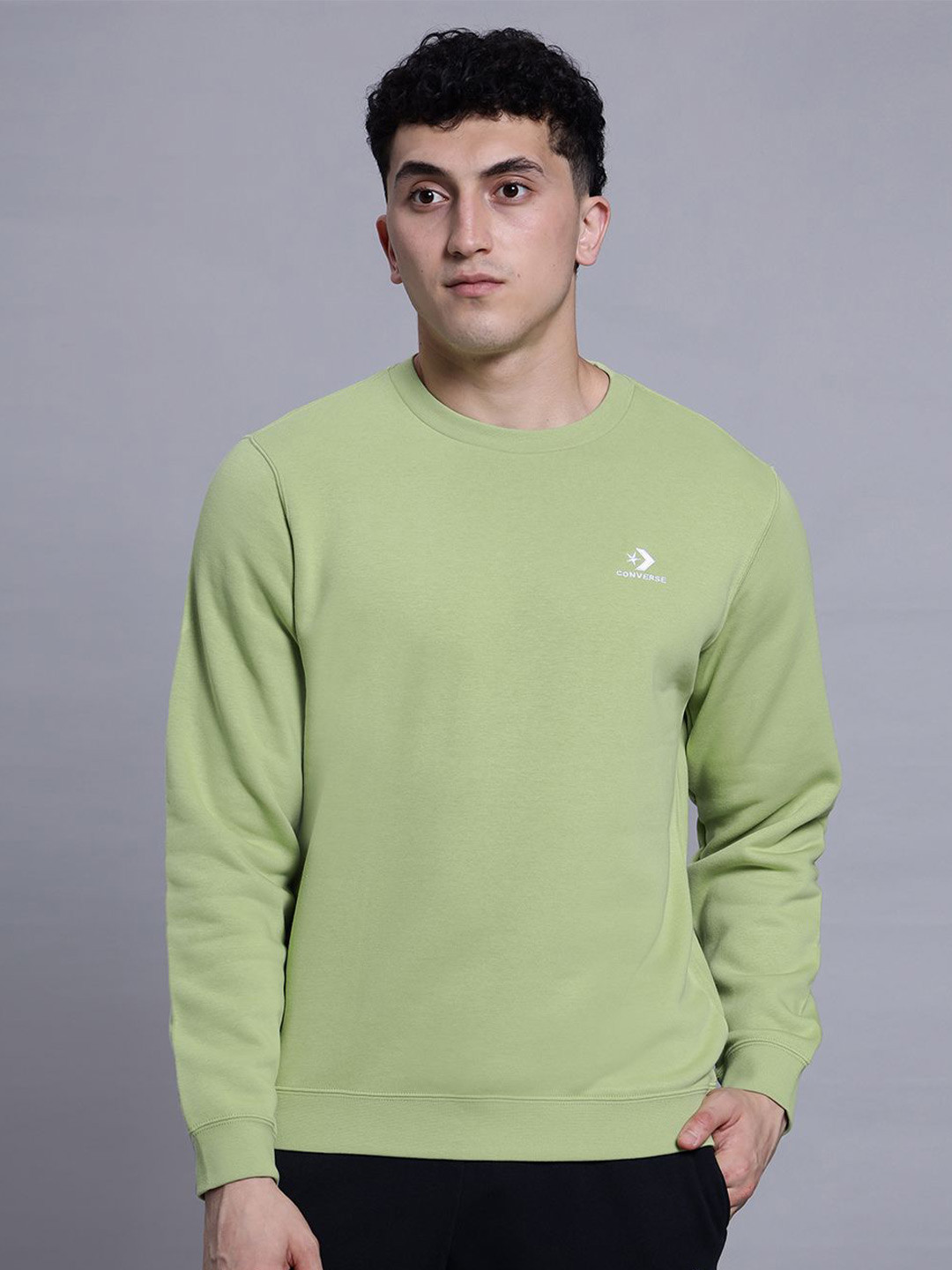 Converse Unisex Star Chevron Crew Vitality Green