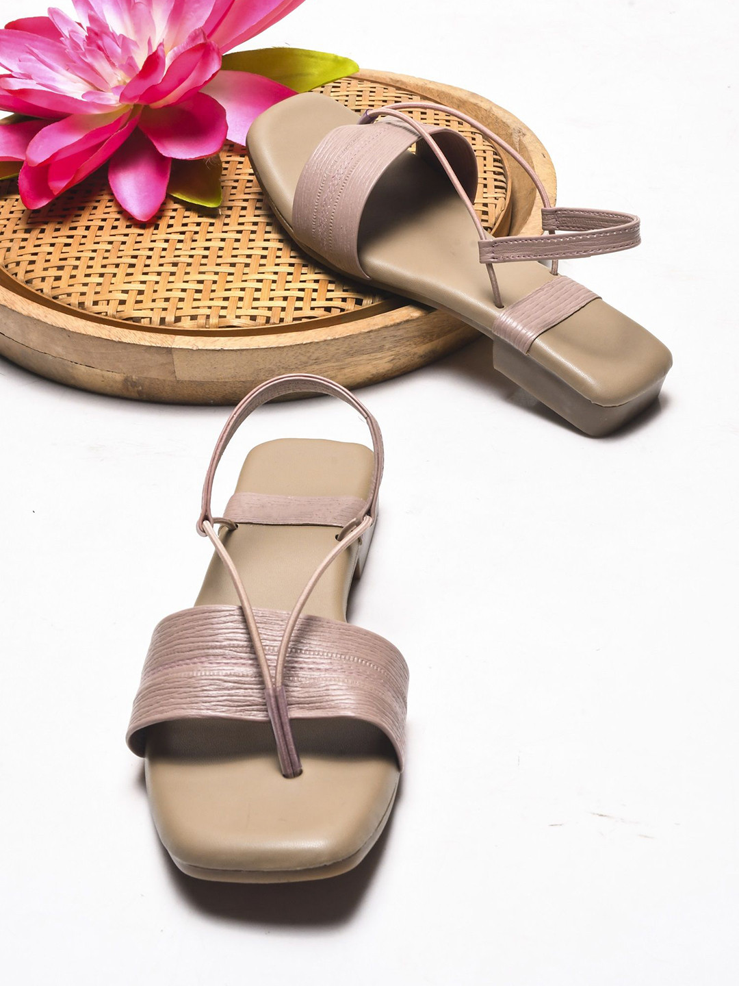 Try Me Women Ankle Loop Open Toe Flats