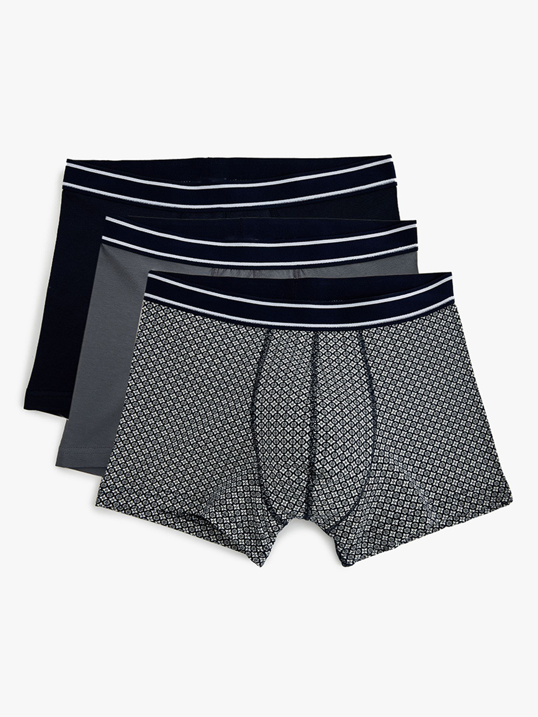 Koton Pack Of 3 Men Printed Boxers-8684287652101-709