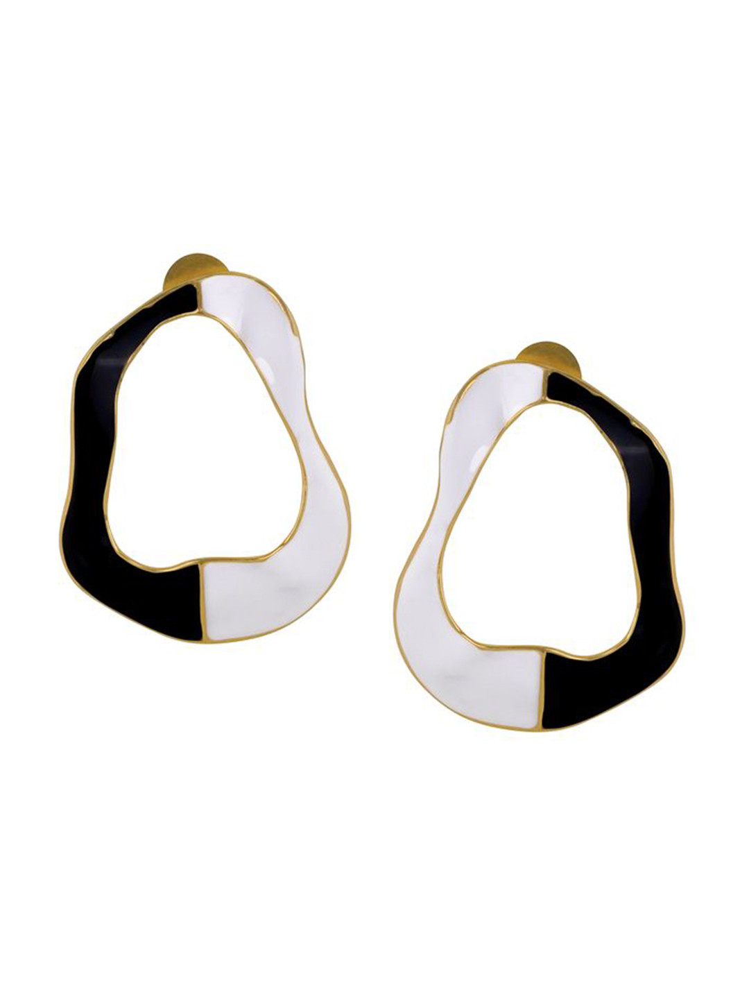 Varnika Arora Gold-Plated Contemporary Shaped Drop Earrings