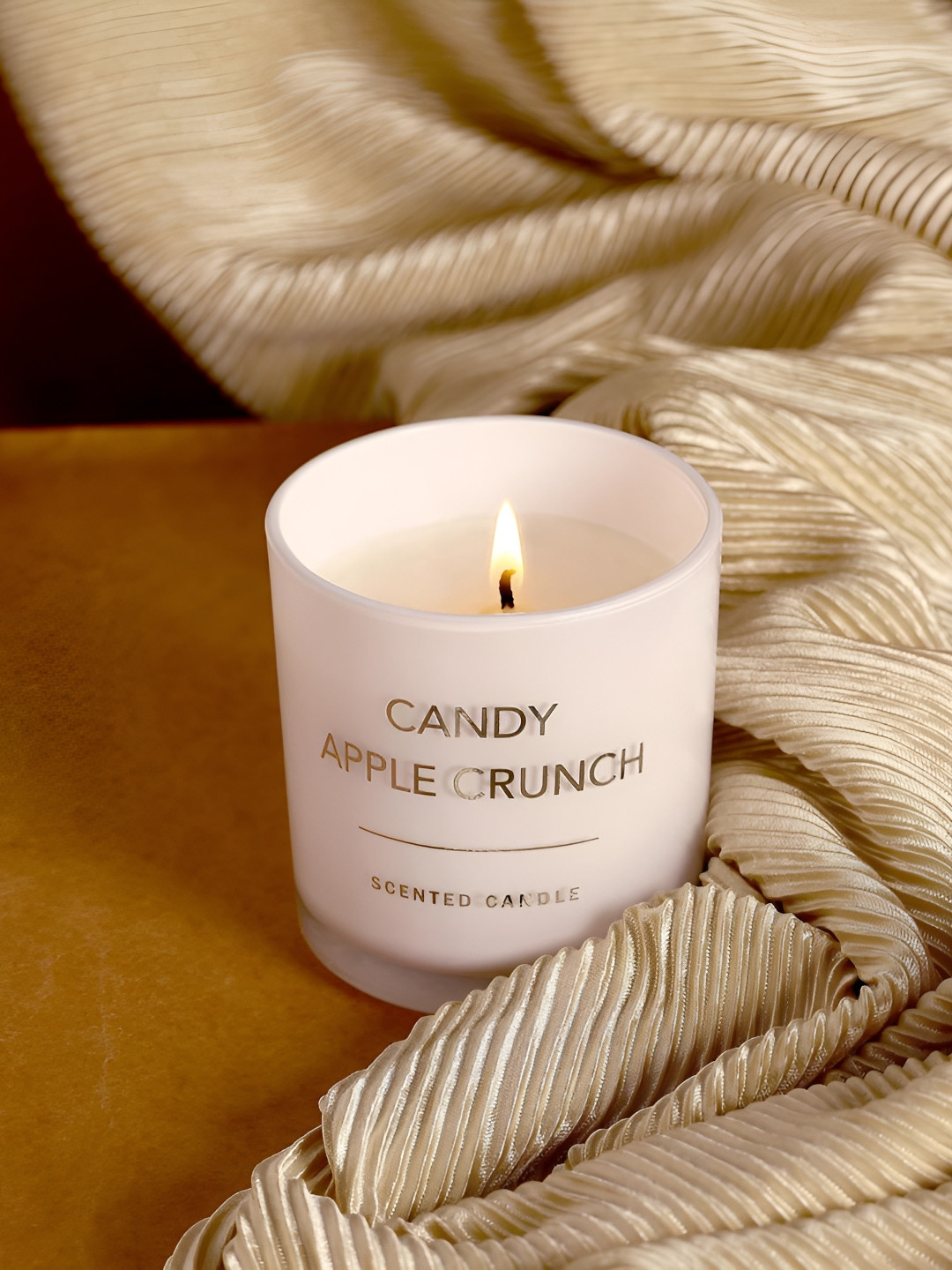 Parkash Candles Premium Soy Wax Candy Apple Crunch Solid Geometric Regular Jar Candles