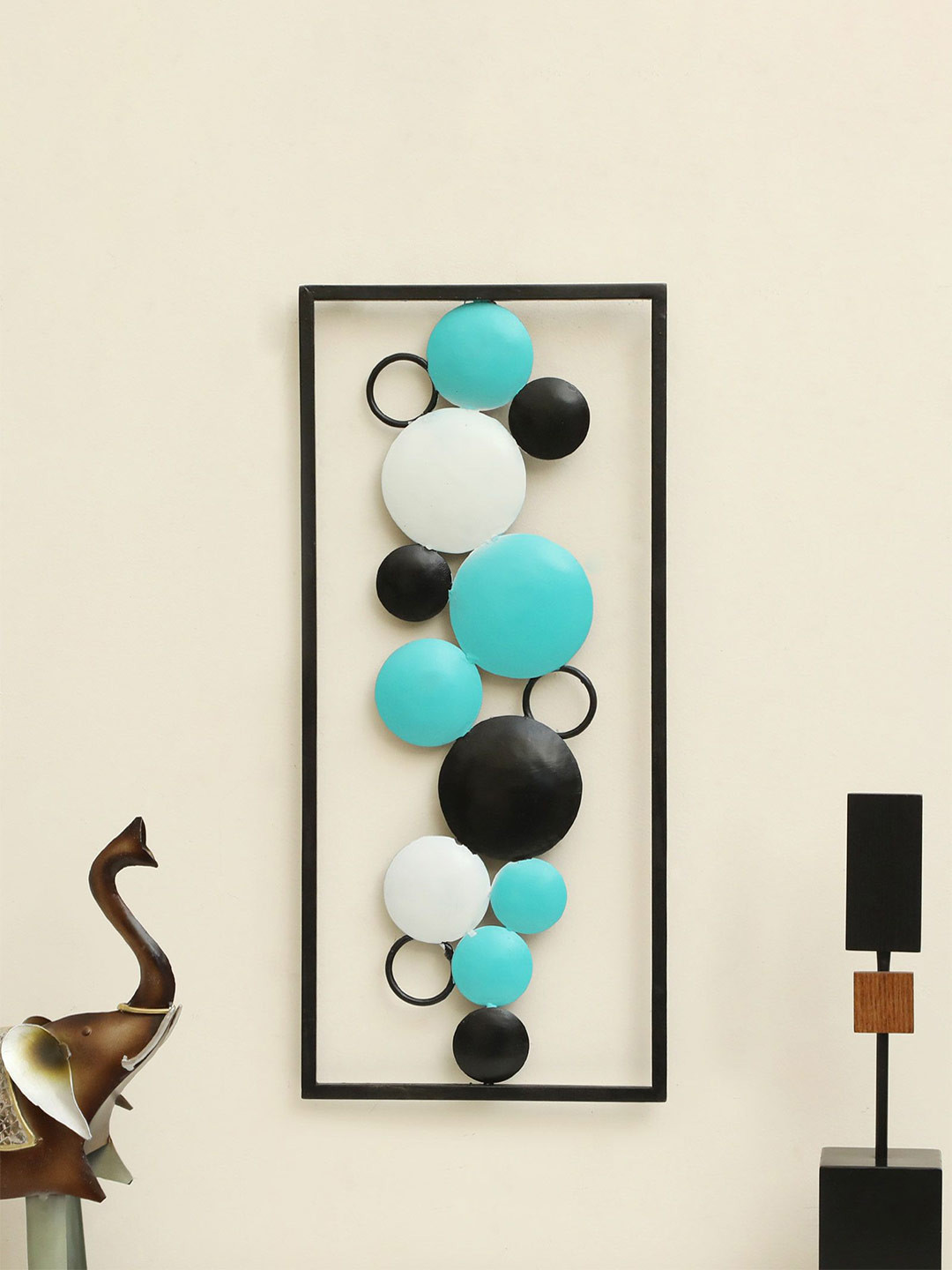 vedas Mararai Abstract Metal Glossy Hanging Hall Abstract Wall Decor-22In