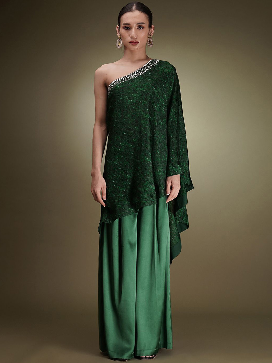 Breathe by Aakanksha Singh Socialite Plus Size Self Design Tunic & Trousers