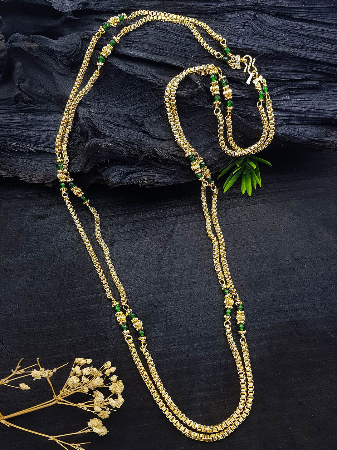 GRIIHAM Gold-Plated Beaded Mangalya Chain