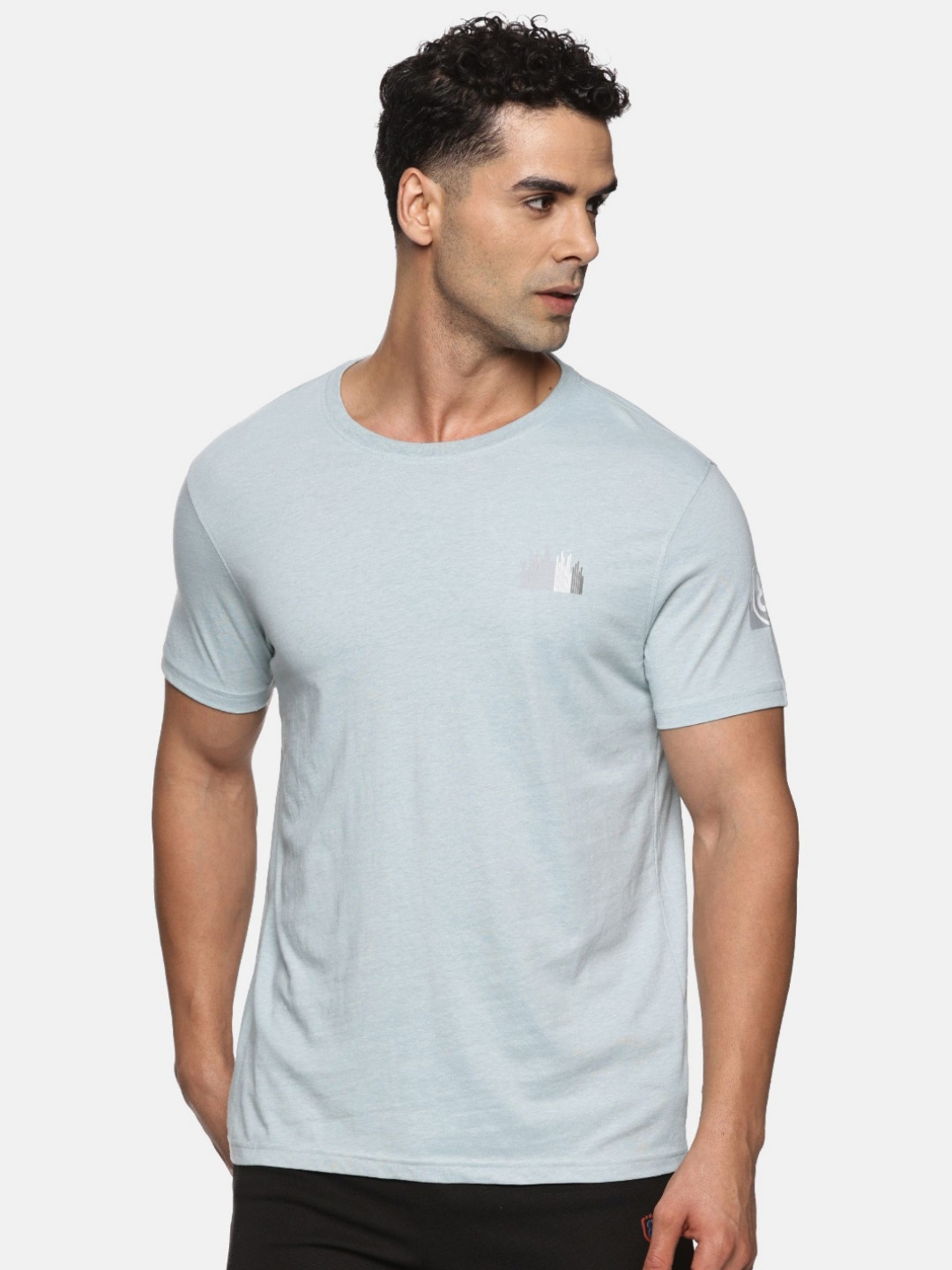 Domin8 Men Organic Cotton Recycled Polyester Melange Effect T-Shirt