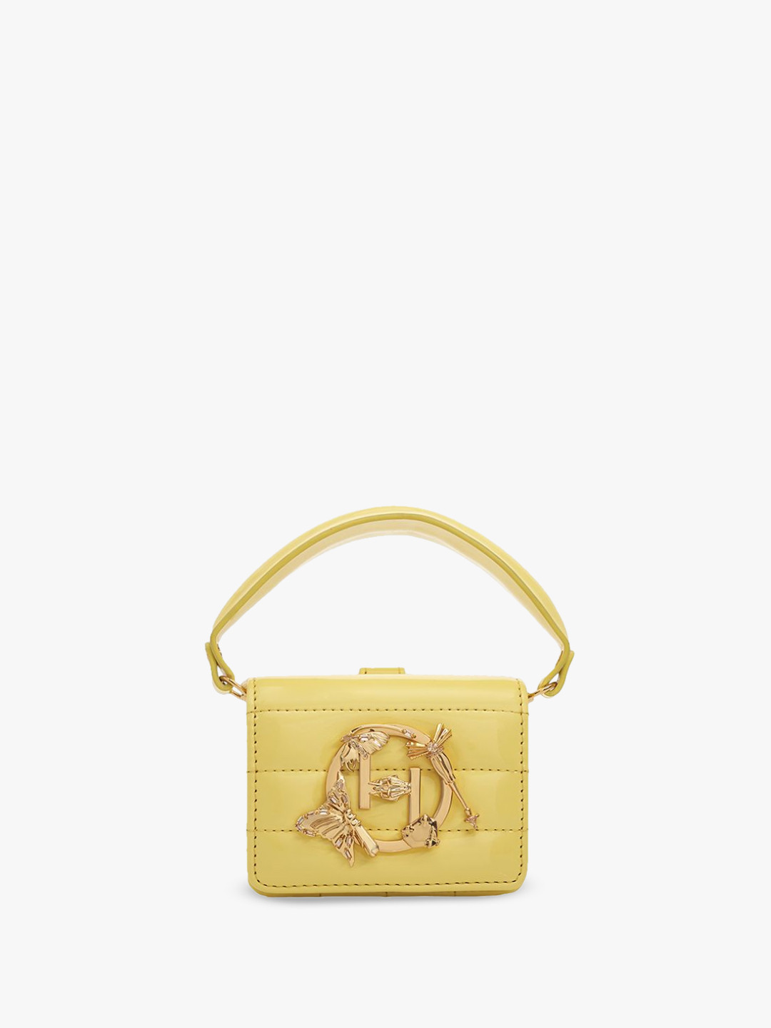 Outhouse Leather Structured Tote Bag with Tasselled