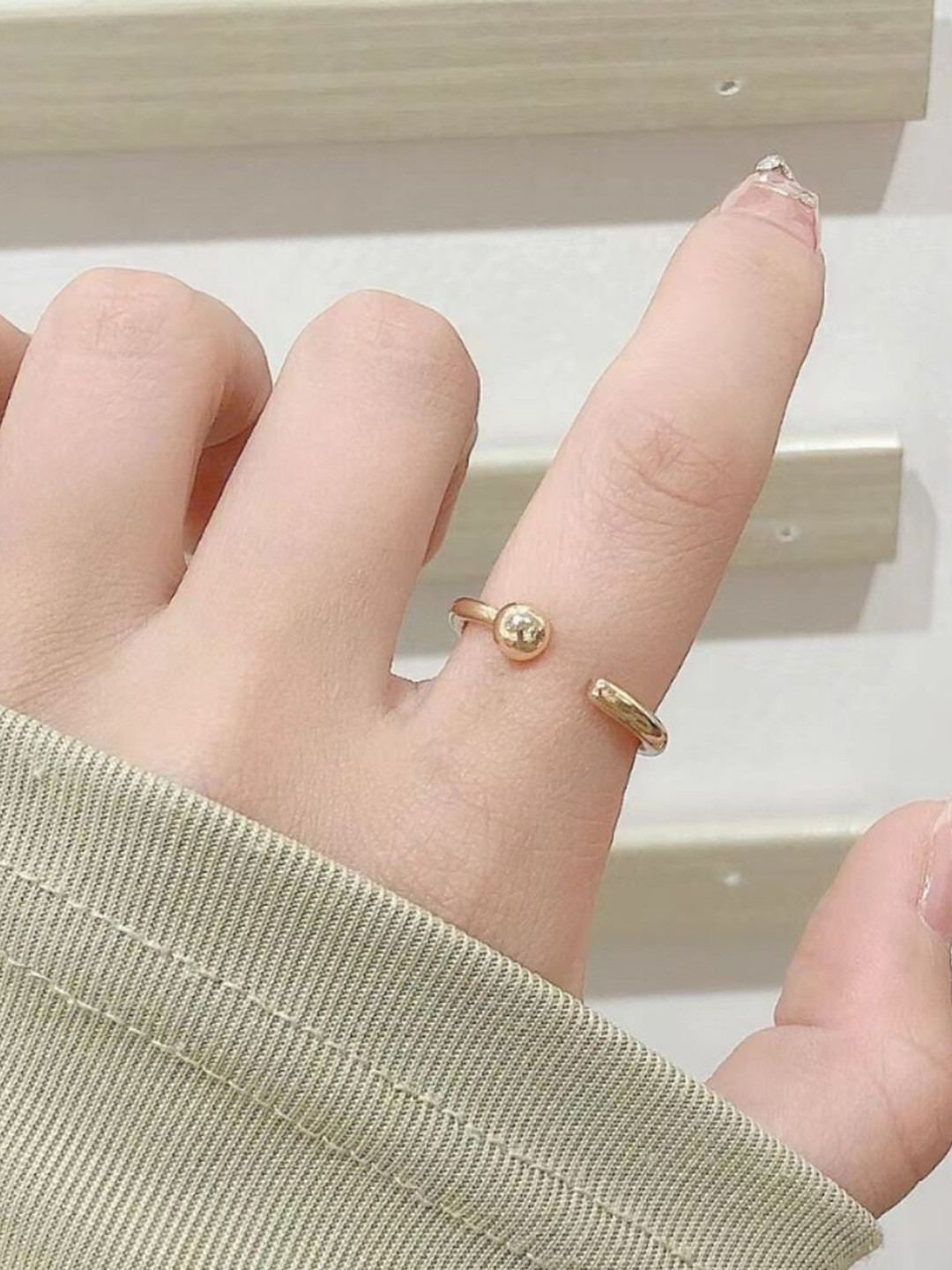 SALTY Skye Globe Gold Plated Finger Ring