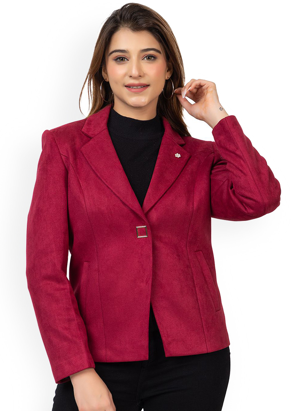 TWENTY ME Comfort-Fit Notched Lapel Single-Breasted Blazer