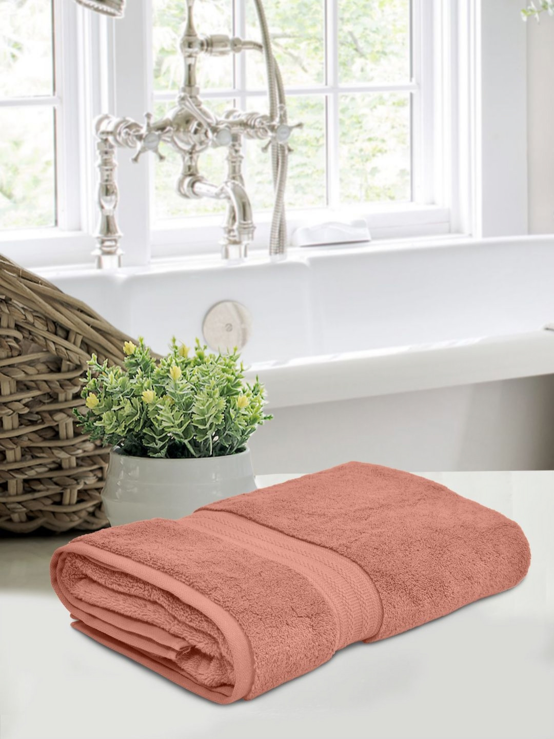 Home Fresh Red 1 Cotton 600 GSM Bath Towel