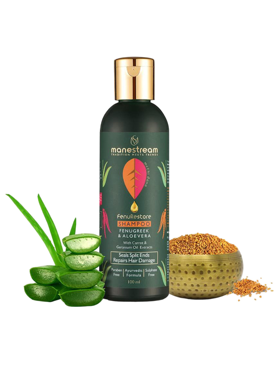 Manestream Fenurestore Ayurvedic Hair Damage Repair Treatment Shampoo-100ml