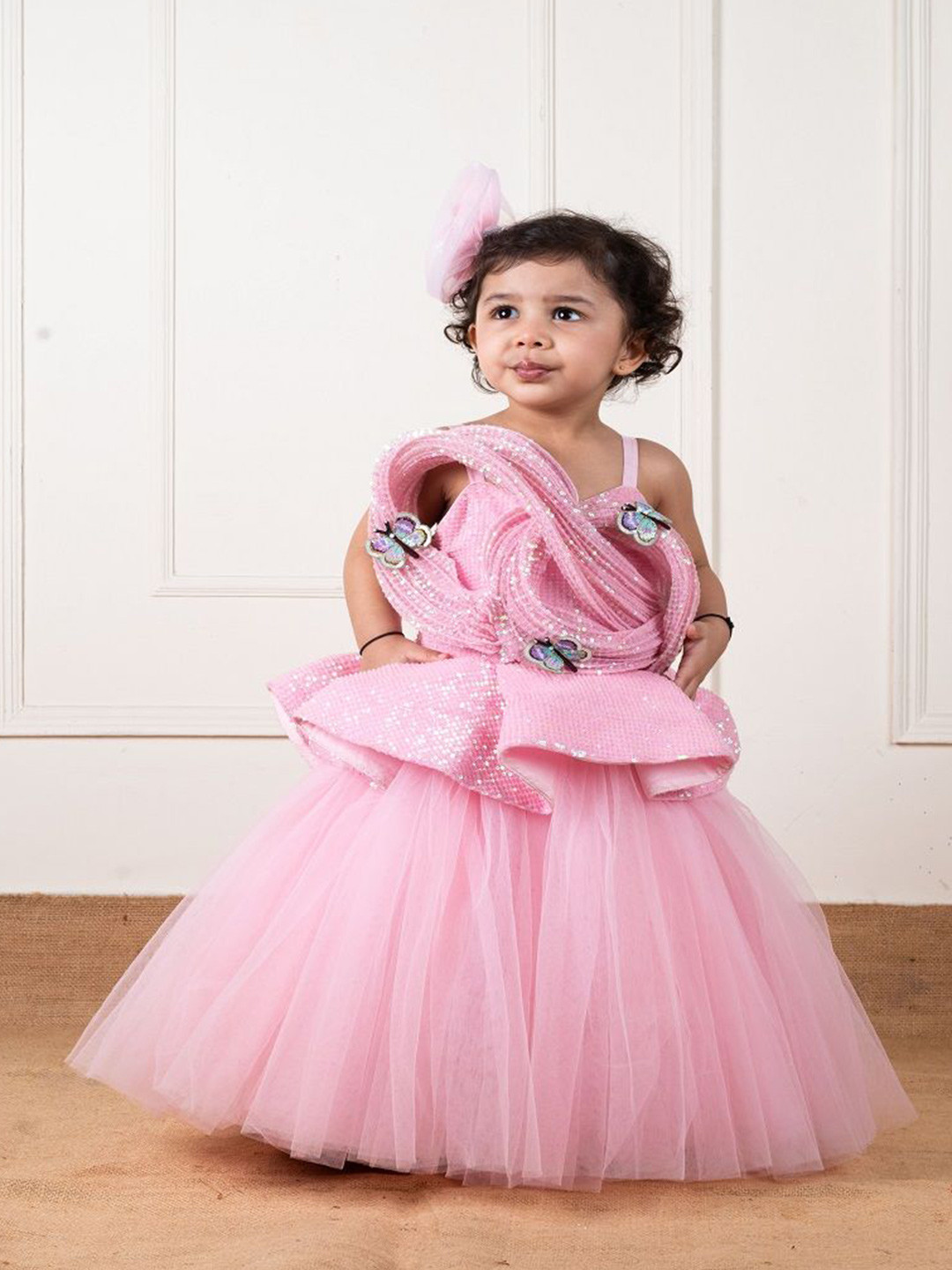 Li'l Angels Net Fit & Flare Dress