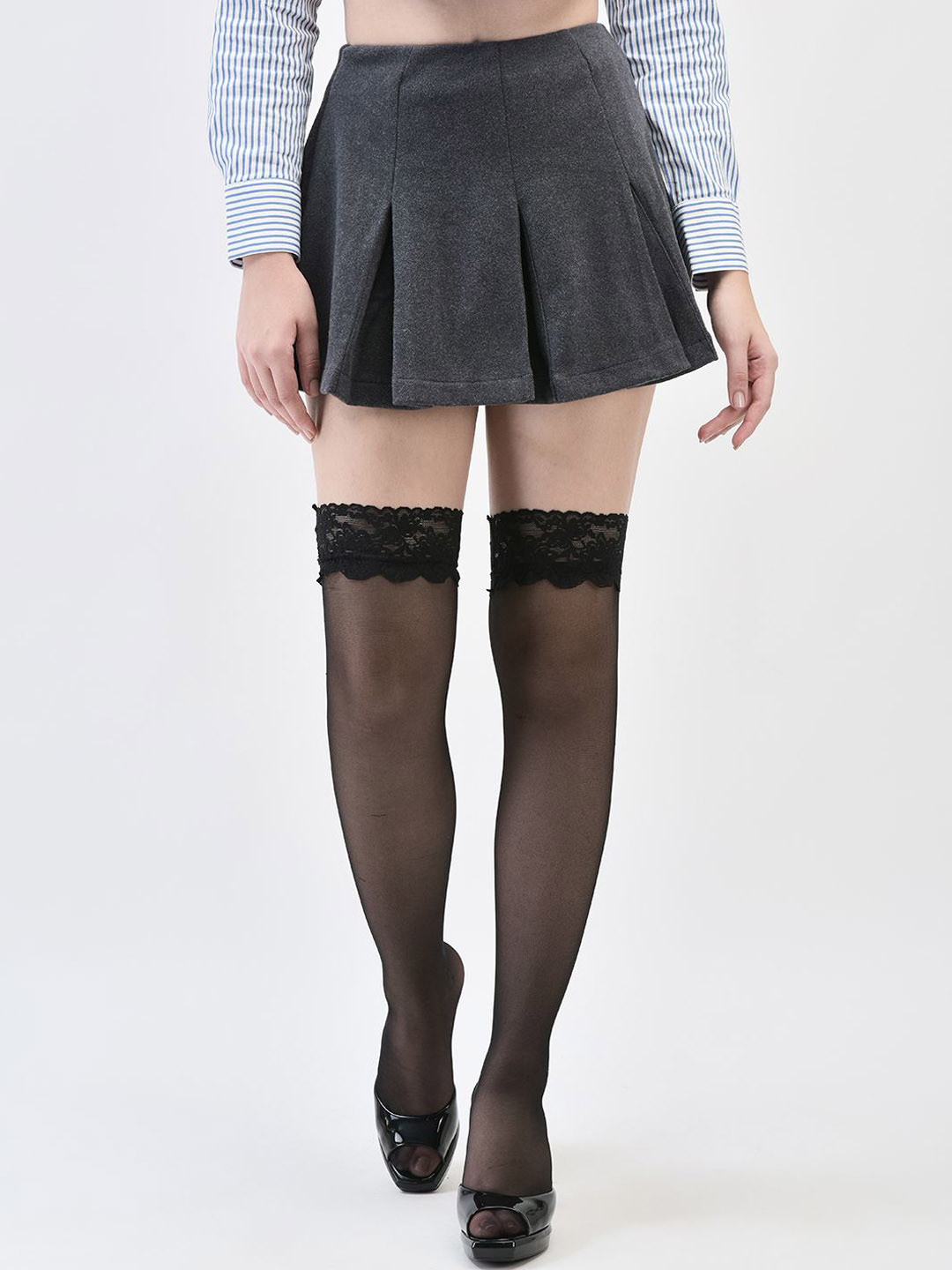Brauch Above-Knee Patterned Stockings