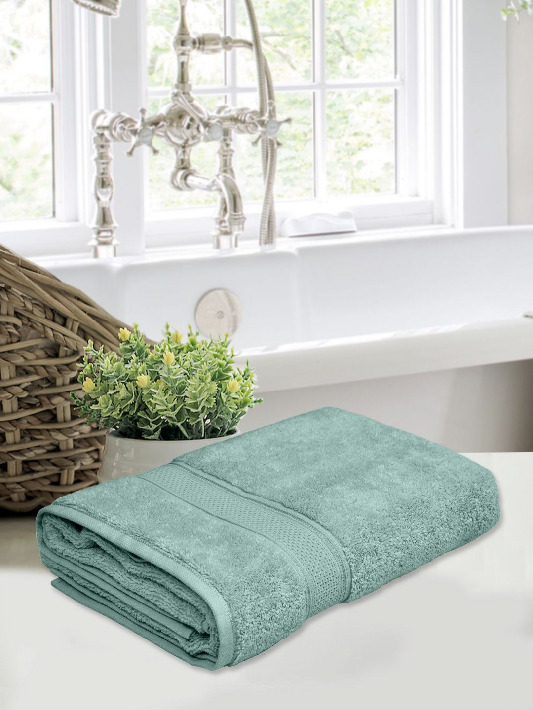 Home Fresh Teal 1 Cotton 500 GSM Bath Towel