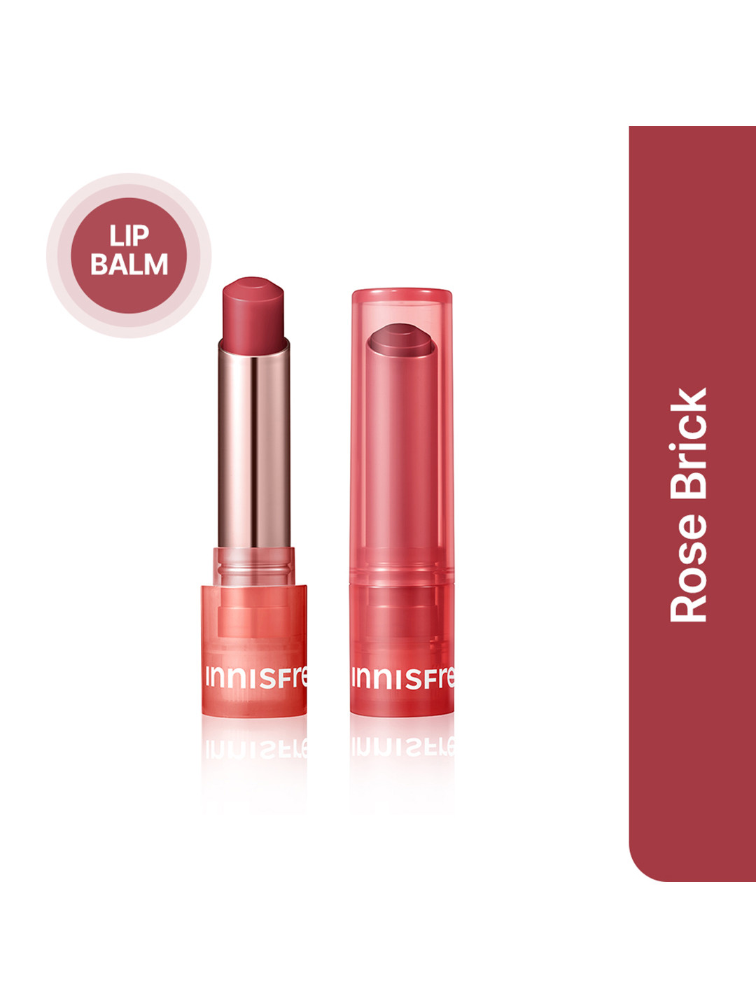 Innisfree Dewy Tint Lip Balm with Jeju Camelia Seed Oil & Hyaluronic Acid - Rose Brick 4