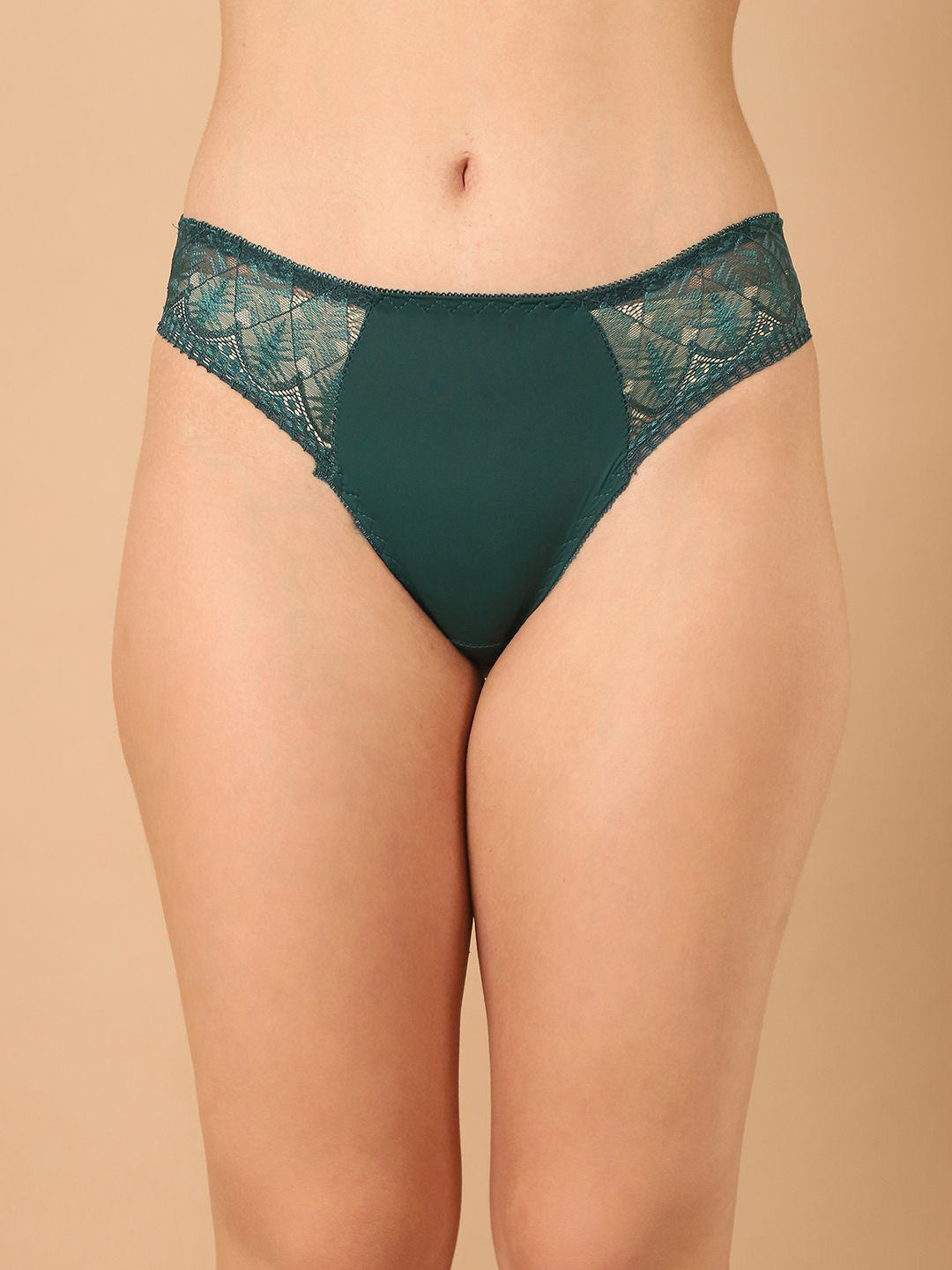 PrettyCat Mid Rise Bikini Briefs PC-PA-7018A-GRN-S