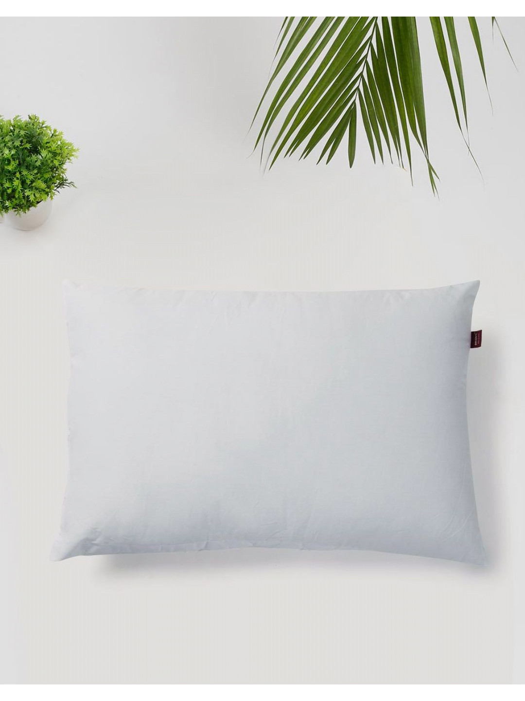 Fabindia White Cotton Pre Filled Rectangle Cushion