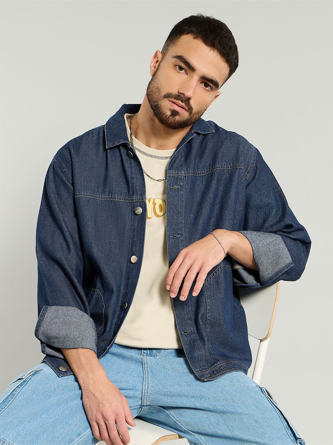 Beyoung Men Denim Shacket