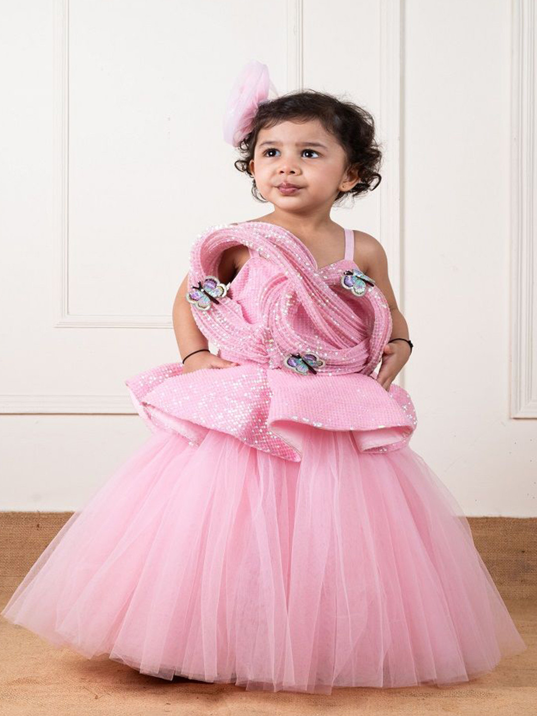 Li'l Angels Net Fit & Flare Dress