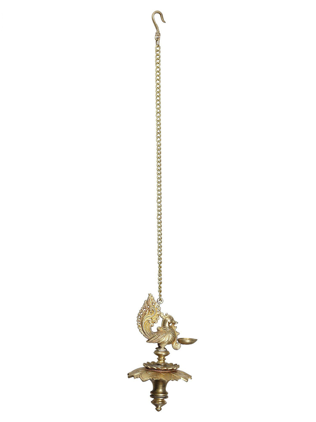 Exotic India Peacock Hoysala Art Hanging Diya