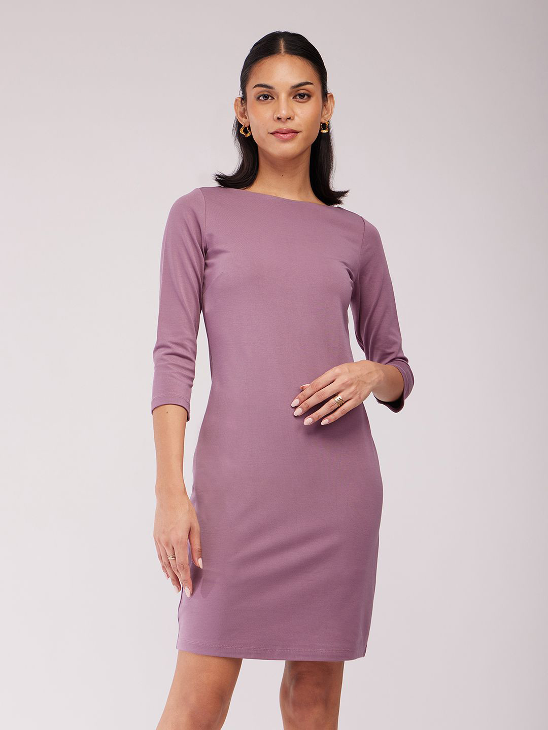 FableStreet Boat Neck Sheath Women Dress