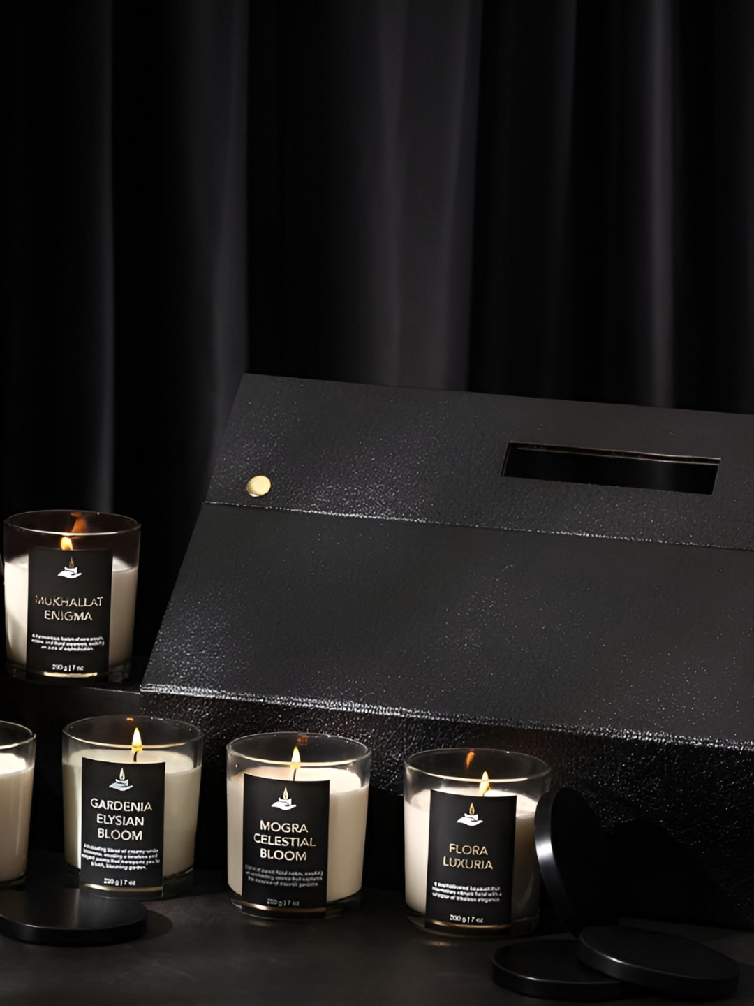 Parkash Candles Premium Floral Fusion Soy Wax 10Pcs Gardenia Elysian Bloom , Mogra Celestrial Bloom , Flora Luxurai Jar Candles