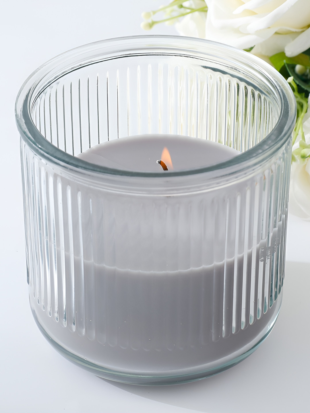 UMAI Textured Romantic Infusion 1 Wick Scented Striped Geometric Regular Jar Candles