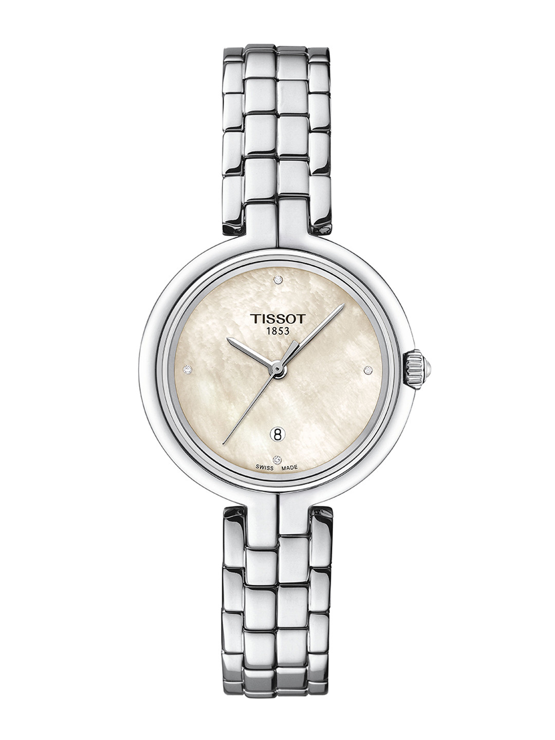 TISSOT Women Printed Dial & Stainless Steel Bracelet Style Straps Analogue Watch T0942101111602
