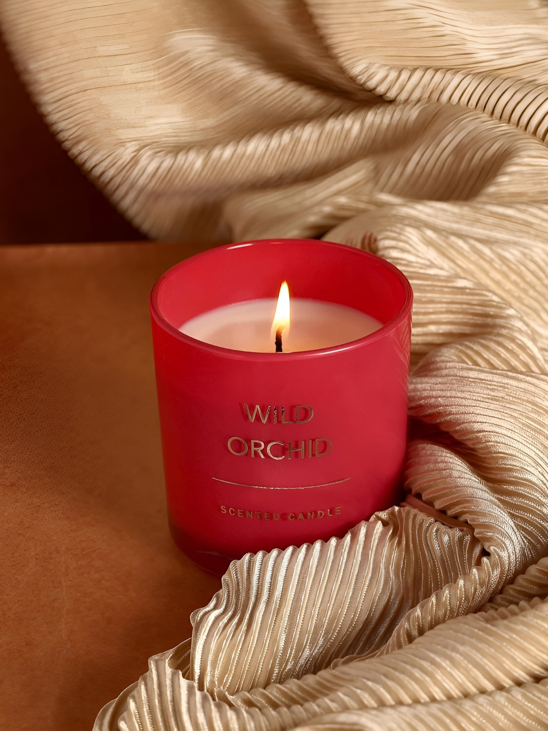 Parkash Candles Premium Soy Wax 1 Wick Wild Orchid Solid Geometric Regular Jar Candles