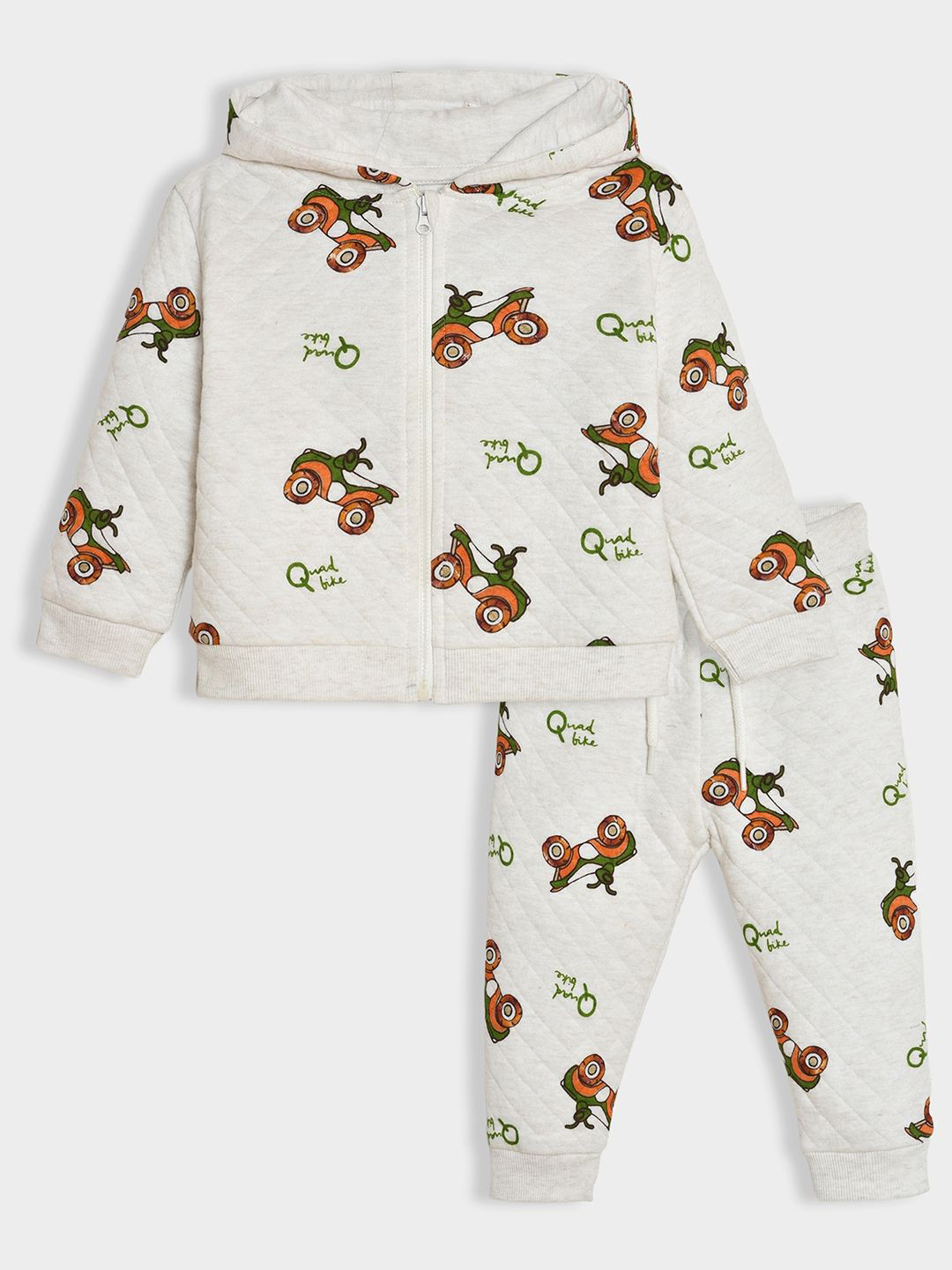 MiArcus Kids Conversational Printed Hooded Sweatshirt With Joggers