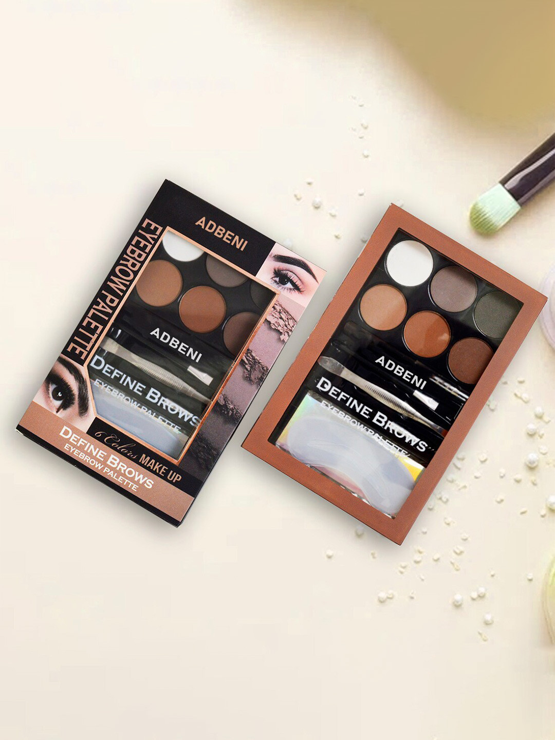 Adbeni Define Brows 6-In-1 Waterproof Eyebrow Palette - 12.8g - Shade 02