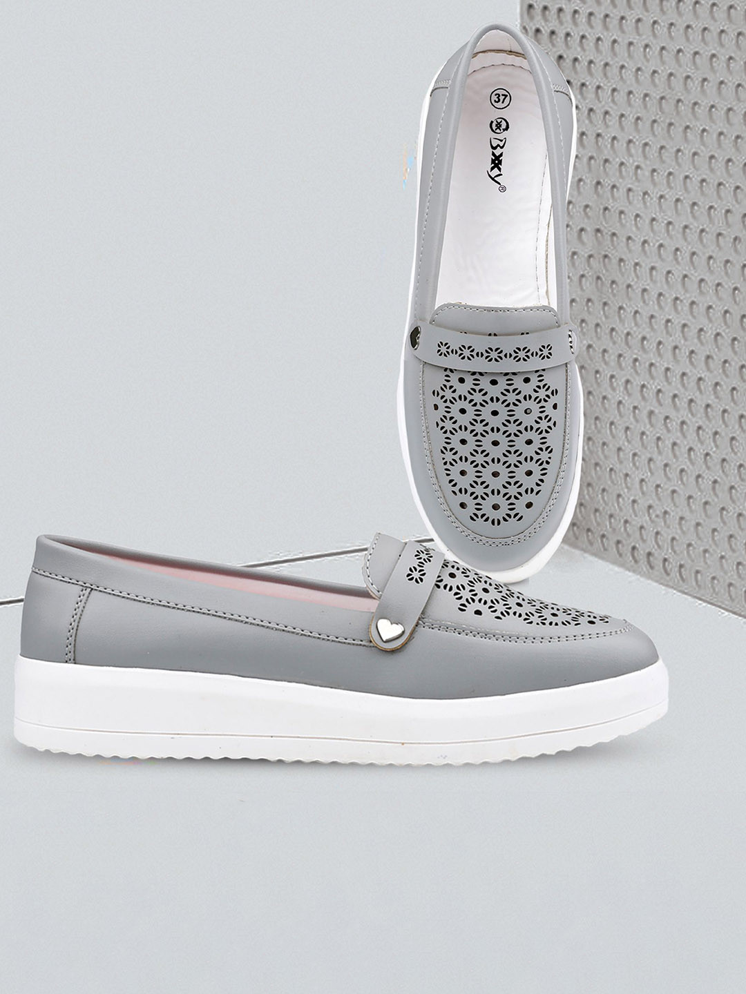 Bxxy Women Casual Synthetic Leather Loafer Slip-on Shoes