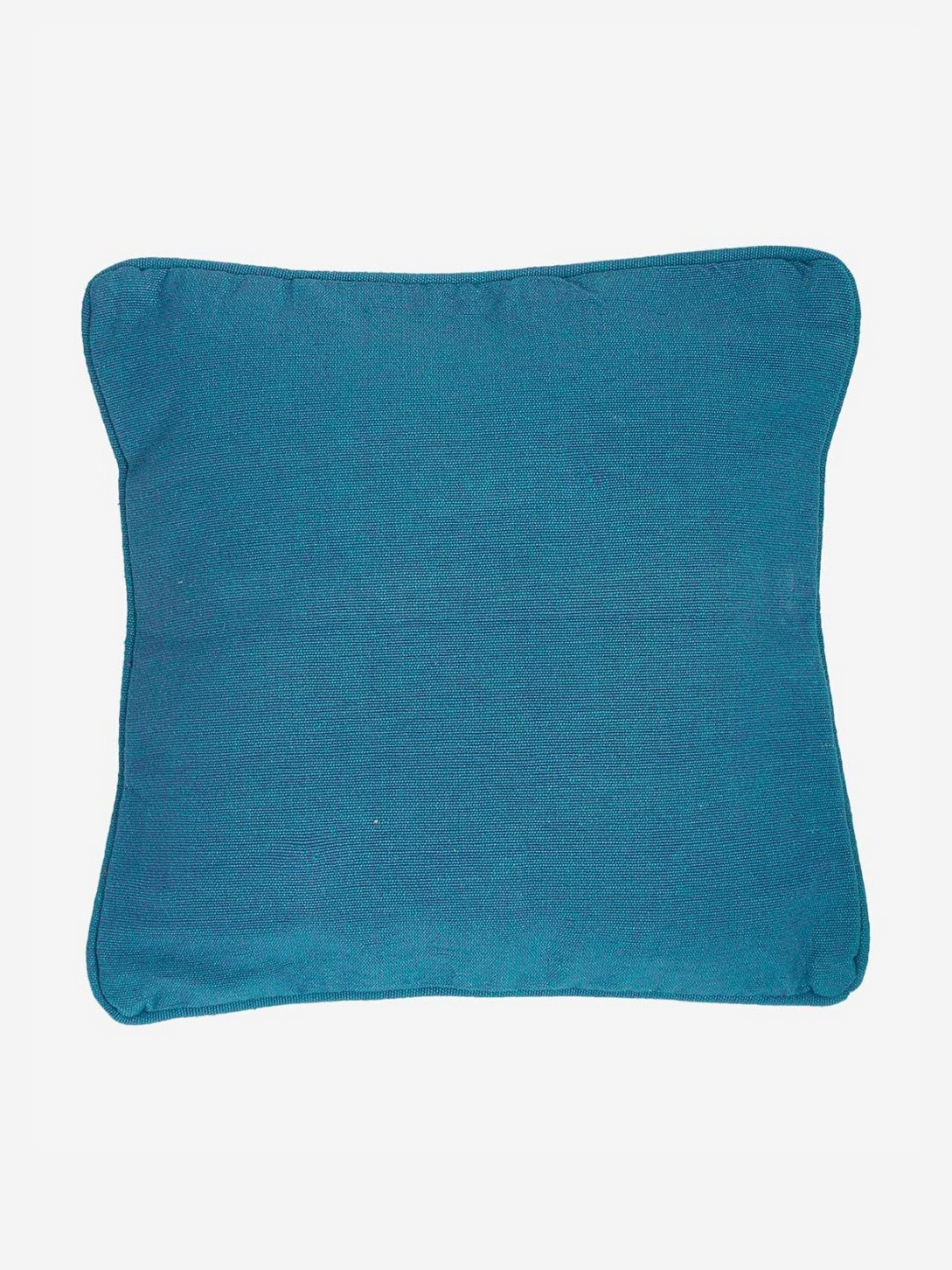 Fabindia standalone Turquoise Blue Cotton Square Cushion Covers