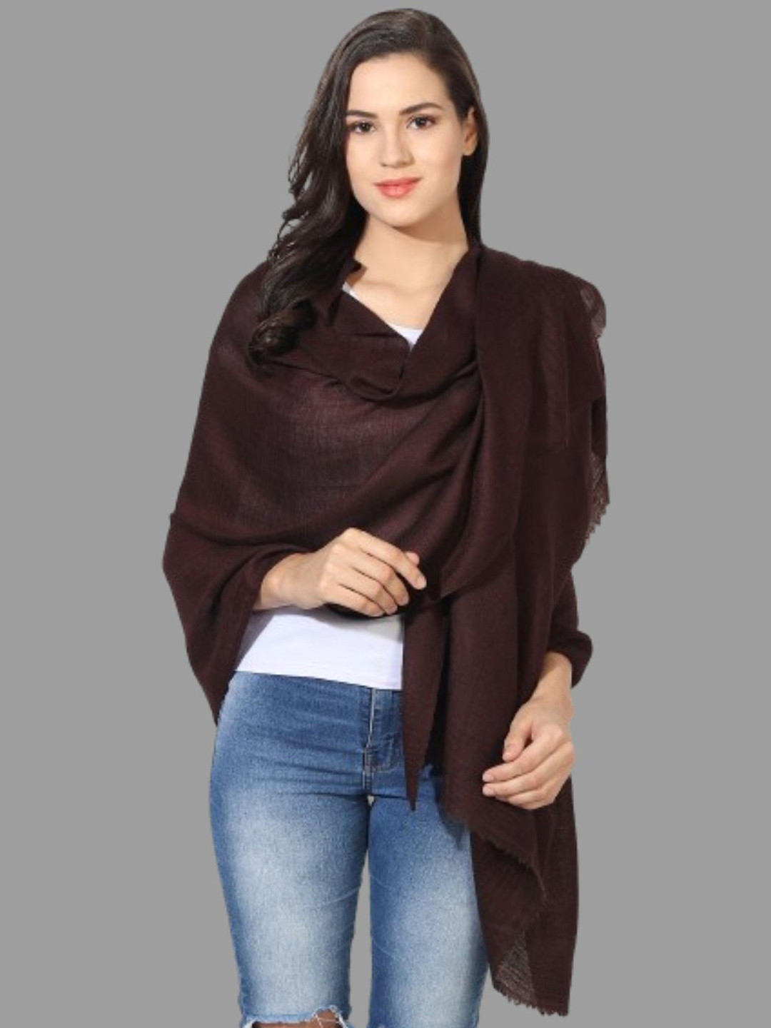 MUFFLY Woolen Silk Shawl With Hanger