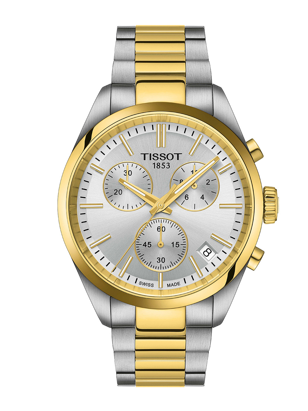 TISSOT Men Dial & Stainless Steel Bracelet Style Straps Analogue Watch T1504172203100