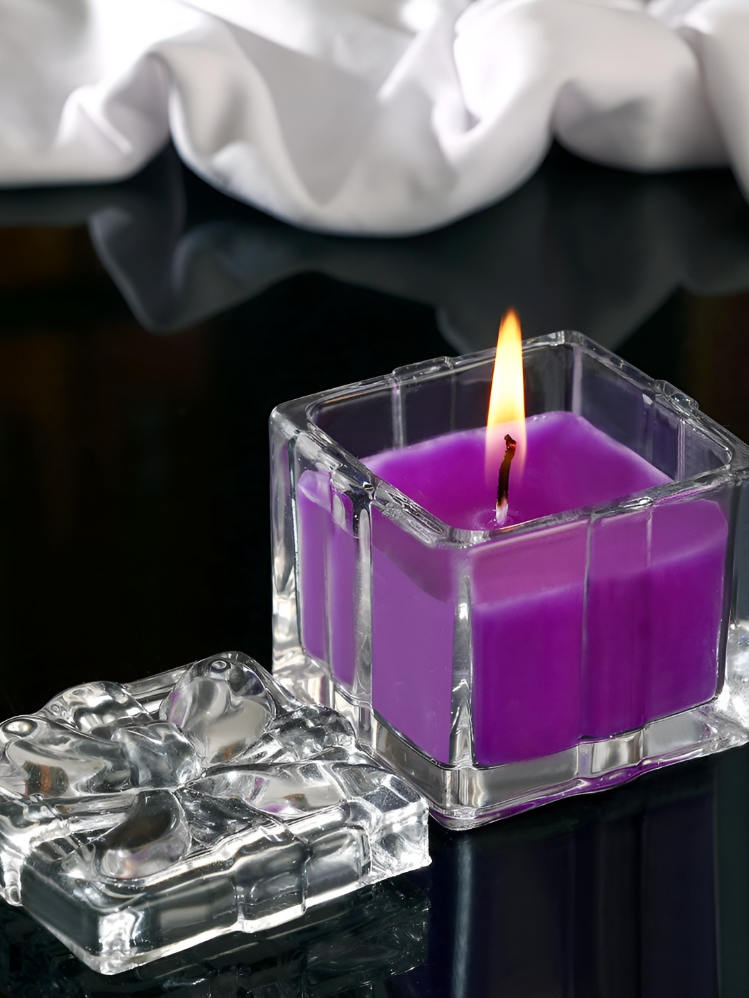 Parkash Candles Premium Organic Aroma Paraffin Wax Glass Scented Solid Jar Candles