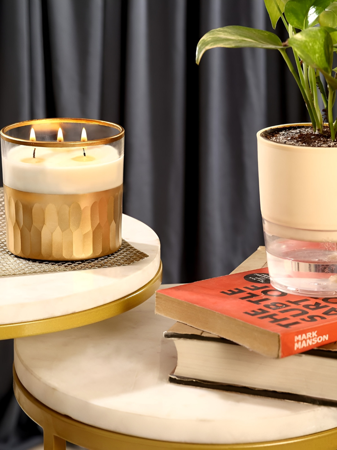 Parkash Candles Premium Base Soy Wax Big 3 Wick Scented Solid Jar Candles