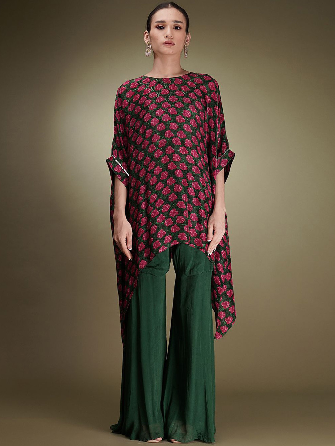 Breathe by Aakanksha Singh Floral Printed Silk Georgette Top With Palazzo