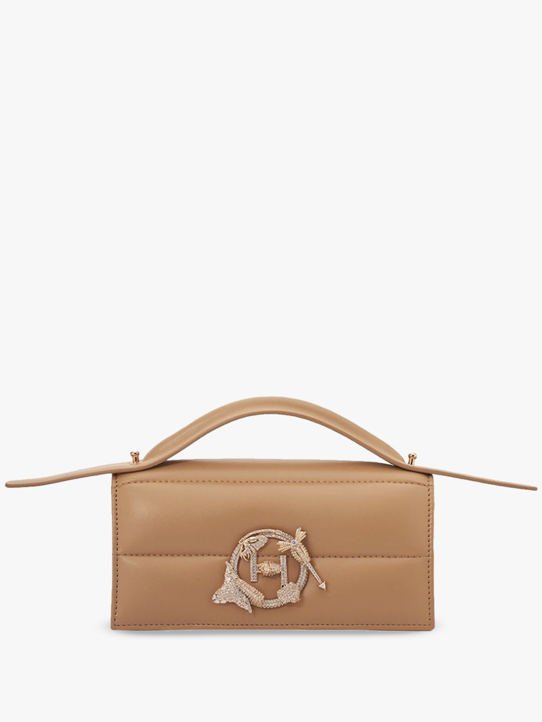 Outhouse Leather Bucket Handheld Bag with Bow Detail